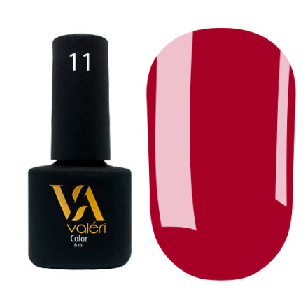 Гель-лак Valeri color №011 (Червонувато-малиновий, емаль), 6 ml