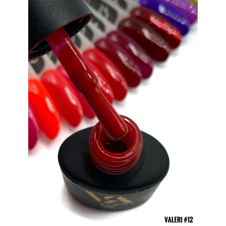 Гель-лак Valeri color №012 (Пурпуровий червоний, емаль), 6 ml