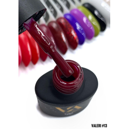 Гель-лак Valeri color №013 (Бордовый, эмаль), 6 ml
