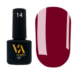 Гель-лак Valeri color №014 (Винно-бордовый, эмаль), 6 ml