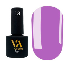 Гель-лак Valeri color №018 (Сиреневая, эмаль), 6 ml