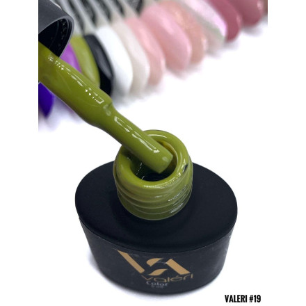Гель-лак Valeri color №019 (Оливка, емаль), 6 ml