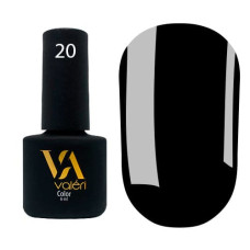 Гель-лак Valeri color №020 (Черный, эмаль), 6 ml