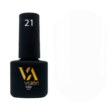 Гель-лак Valeri color №021 (Белый, эмаль), 6 ml