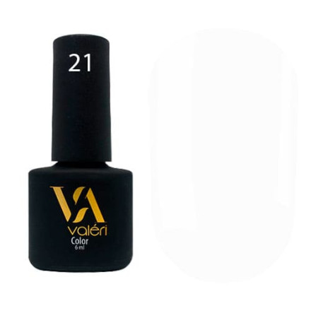 Гель-лак Valeri color №021 (Білий, емаль), 6 ml