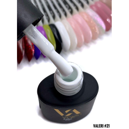 Гель-лак Valeri color №021 (Білий, емаль), 6 ml