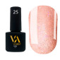 Гель-лак Valeri color №025 (Персиковый с блестками), 6 ml