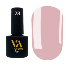 Гель-лак Valeri color №028 (Пастельный розово-бежевый, эмаль), 6 ml