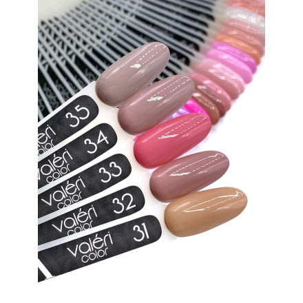 Гель-лак Valeri color №033 (Пастельний рожевий, емаль), 6 ml