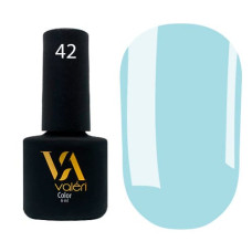 Гель-лак Valeri color №042 (Светло-лазурный, эмаль), 6 ml