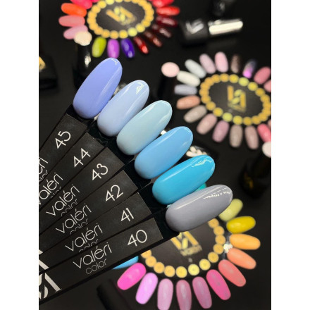 Гель-лак Valeri color №043 (Светло-голубой, эмаль), 6 ml