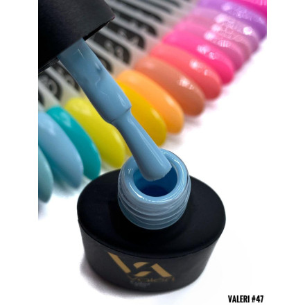 Гель-лак Valeri color №047 (Небесный, эмаль), 6 ml