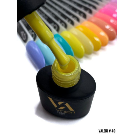 Гель-лак Valeri color №049 (Оливково-желтый, эмаль), 6 ml