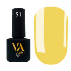 Гель-лак Valeri color №051 (Зеленовато-желтый, эмаль), 6 ml