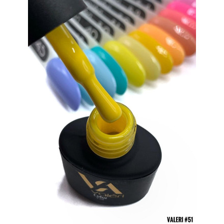 Гель-лак Valeri color №051 (Зеленовато-желтый, эмаль), 6 ml