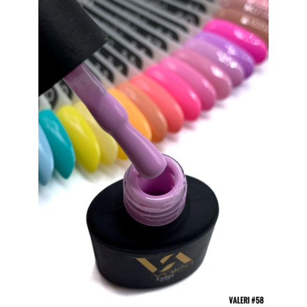 Гель-лак Valeri color №058 (Розово-лиловый, эмаль), 6 ml