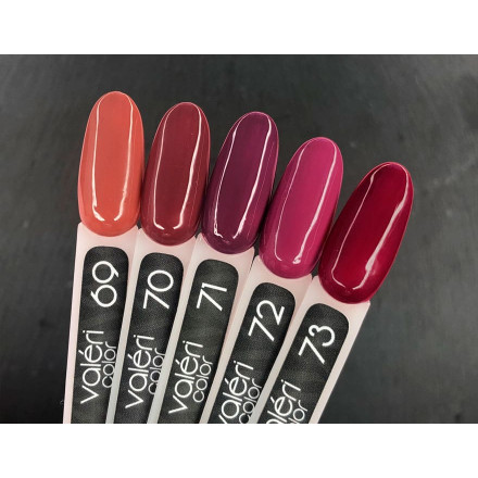 Гель-лак Valeri color №072 (Ягодный розовый, эмаль), 6 ml