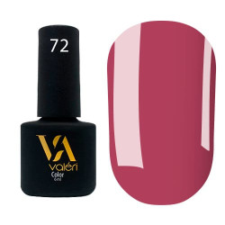 Гель-лак Valeri color №072 (Ягодный розовый, эмаль), 6 ml