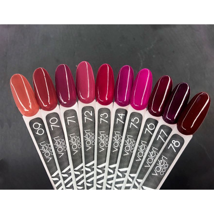 Гель-лак Valeri color №074 (Ягодный, эмаль), 6 ml