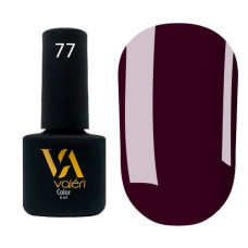 Гель-лак Valeri color №077 (Баклажан, эмаль), 6 ml