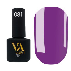 Гель-лак Valeri color №081 (Сиреневая, эмаль), 6 ml