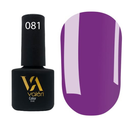 Гель-лак Valeri color №081 (Сиреневая, эмаль), 6 ml