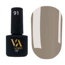 Гель-лак Valeri color №091 (Коричневый, эмаль), 6 ml