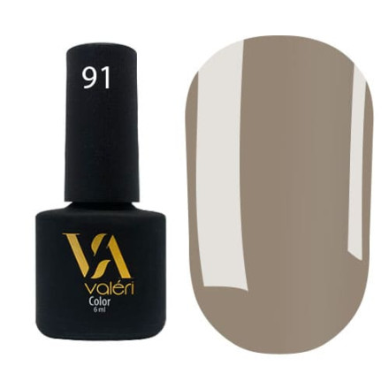 Гель-лак Valeri color №091 (Коричневий, емаль), 6 ml