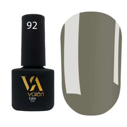 Гель-лак Valeri color №092 (Сіро-коричневий, емаль), 6 ml