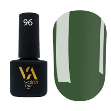 Гель-лак Valeri color №096 (Темно-зеленый, эмаль), 6 ml