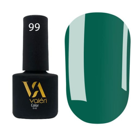 Гель-лак Valeri color №099 (Изумрудный, эмаль), 6 ml