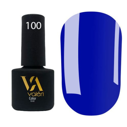 Гель-лак Valeri color №100 (Ярко-синий, эмаль), 6 ml