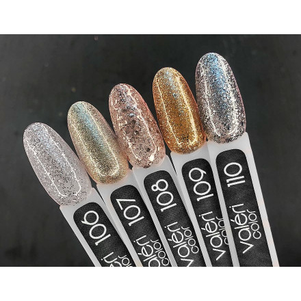 Гель-лак Valeri color №107 (Золото, микроблеск), 6 ml