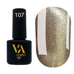 Гель-лак Valeri color №107 (Золото, микроблеск), 6 ml