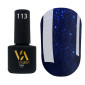 Гель-лак Valeri color №113 (Черно-синий с синими блестками), 6 ml