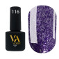 Гель-лак Valeri color №116 (Сирень с серебряными блестками), 6 ml