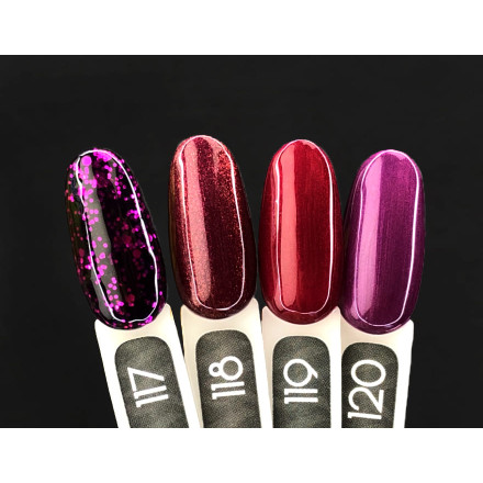 Гель-лак Valeri color №117 (Чорний напівпрозорий з рожевими блискітками), 6 ml