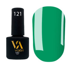 Гель-лак Valeri color №121 (Сочный холодный зеленый, эмаль), 6 ml
