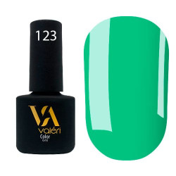 Гель-лак Valeri color №123 (Яркий светло-зеленый, эмаль), 6 ml