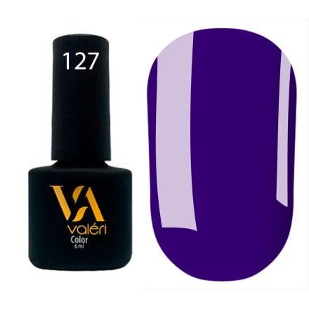 Гель-лак Valeri color №127 (Синій, емаль), 6 ml