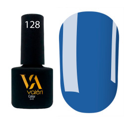 Гель-лак Valeri color №128 (Блакитний, емаль), 6 ml