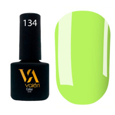 Гель-лак Valeri color №134 (Желто-салатовый, неон), 6 ml