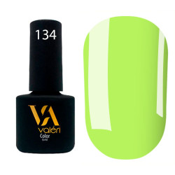 Гель-лак Valeri color №134 (Желто-салатовый, неон), 6 ml