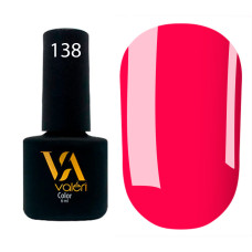 Гель-лак Valeri color №138 (Насыщенный коралловый, эмаль), 6 ml