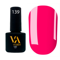 Гель-лак Valeri color №139 (Малиновый, эмаль), 6 ml