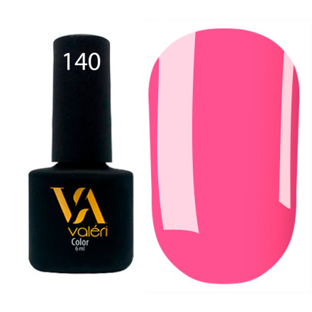 Гель-лак Valeri color №140 (Розовый, эмаль), 6 ml