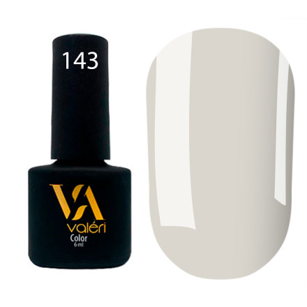 Гель-лак Valeri color №143 (Светло серый, эмаль), 6 ml
