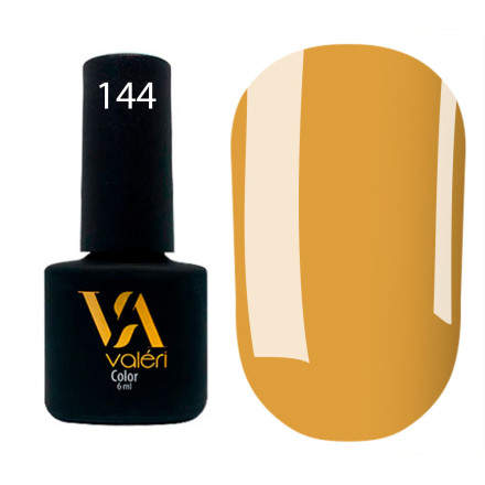 Гель-лак Valeri color №144 (Світлий оранжево-жовтий, емаль), 6 ml