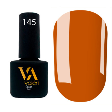 Гель-лак Valeri color №145 (Пастельный оранжевый, эмаль), 6 ml