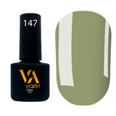 Гель-лак Valeri color №147 (Серо-оливковый, эмаль), 6 ml